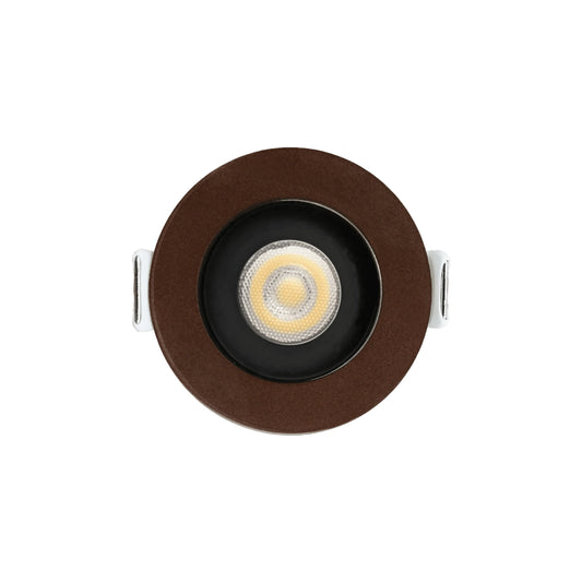 P-6518 1 Inch Round Bronze Smooth High-Output, 15 Watts, 1100 Lumens 5CCT Recessed Light