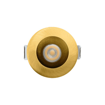 P-6520 1 Inch Round Brushed Brass Smooth High-Output, 15 Watts, 1100 Lumens 5CCT Recessed Light