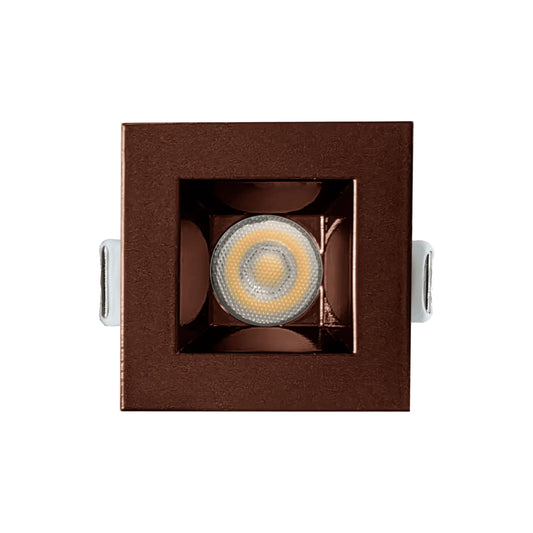 P-6524 1 Inch Square Bronze Smooth High-Output, 15 Watts, 1100 Lumens 5CCT Recessed Light