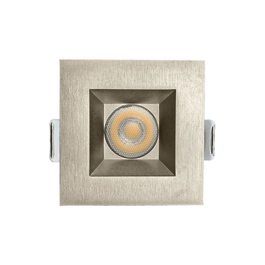 P-6525 1 Inch Square Brushed Nickel Smooth High-Output, 15 Watts, 1100 Lumens 5CCT Recessed Light