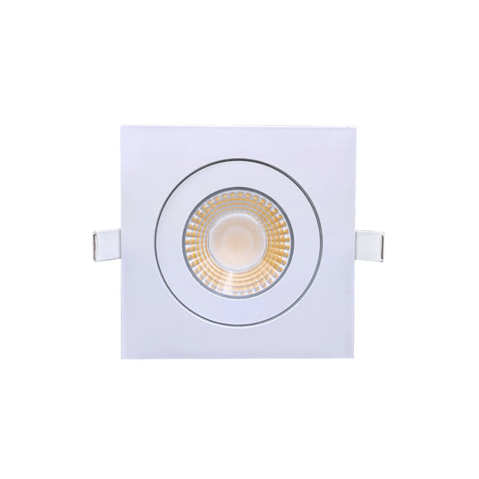 P-6529 4 Inch Gimbal Square, White Finish 13 Watts, 1200 Lumens 5CCT Recessed Light