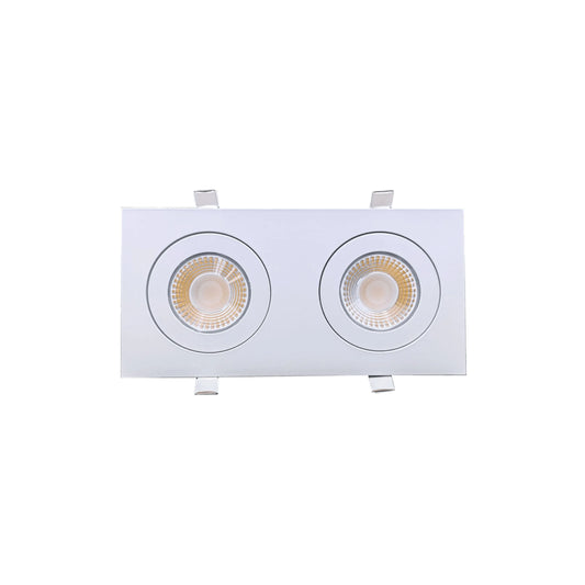 P-6530 4 Inch 2 Head Multiple Gimbal, White Finish 26 Watts, 2400 Lumens 5CCT Recessed Light