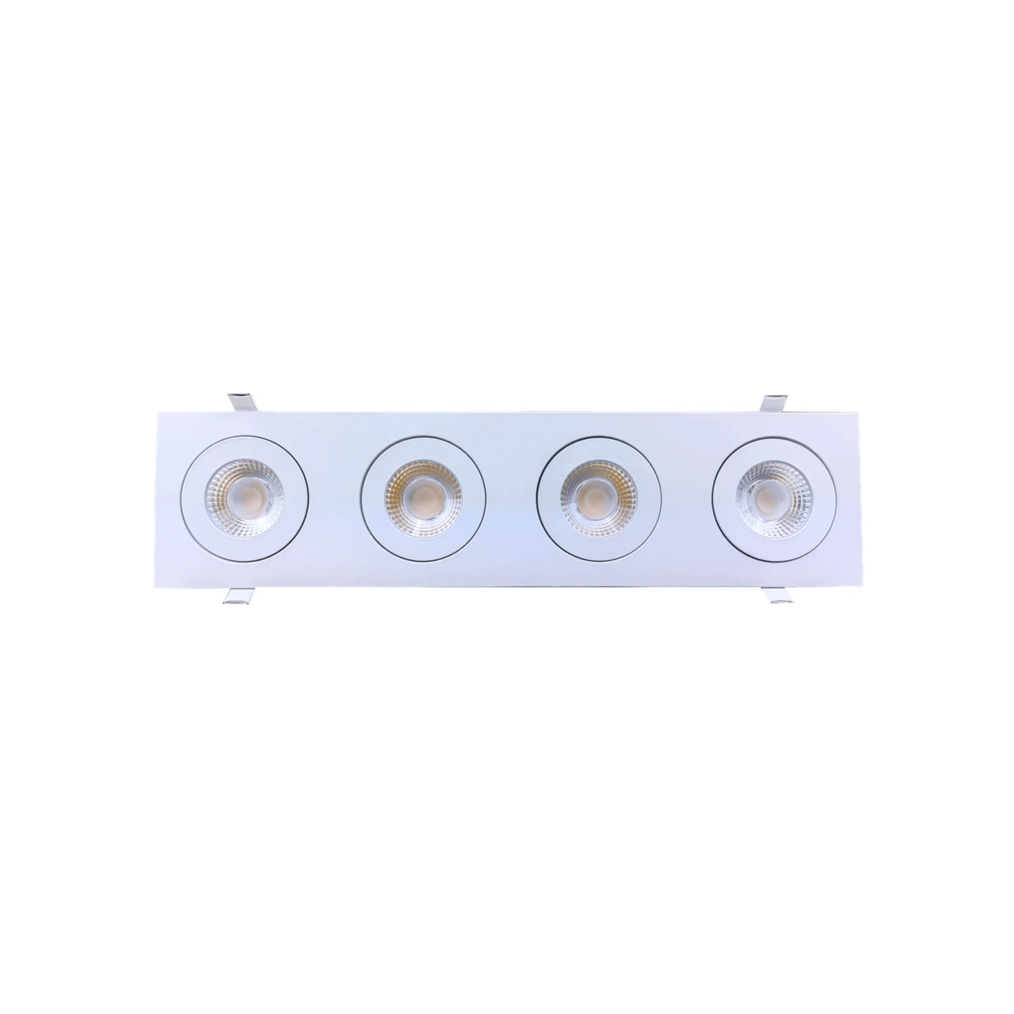 P-6532 4 Inch 4 Head Multiple Gimbal, White Finish 48 Watts, 4600 Lumens 5CCT Recessed Light