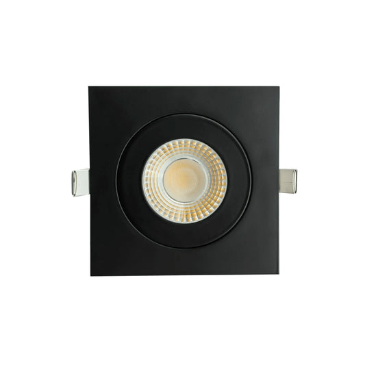 P-6533 4 Inch Gimbal Square, Black Finish 13 Watts, 1200 Lumens 5CCT Recessed Light