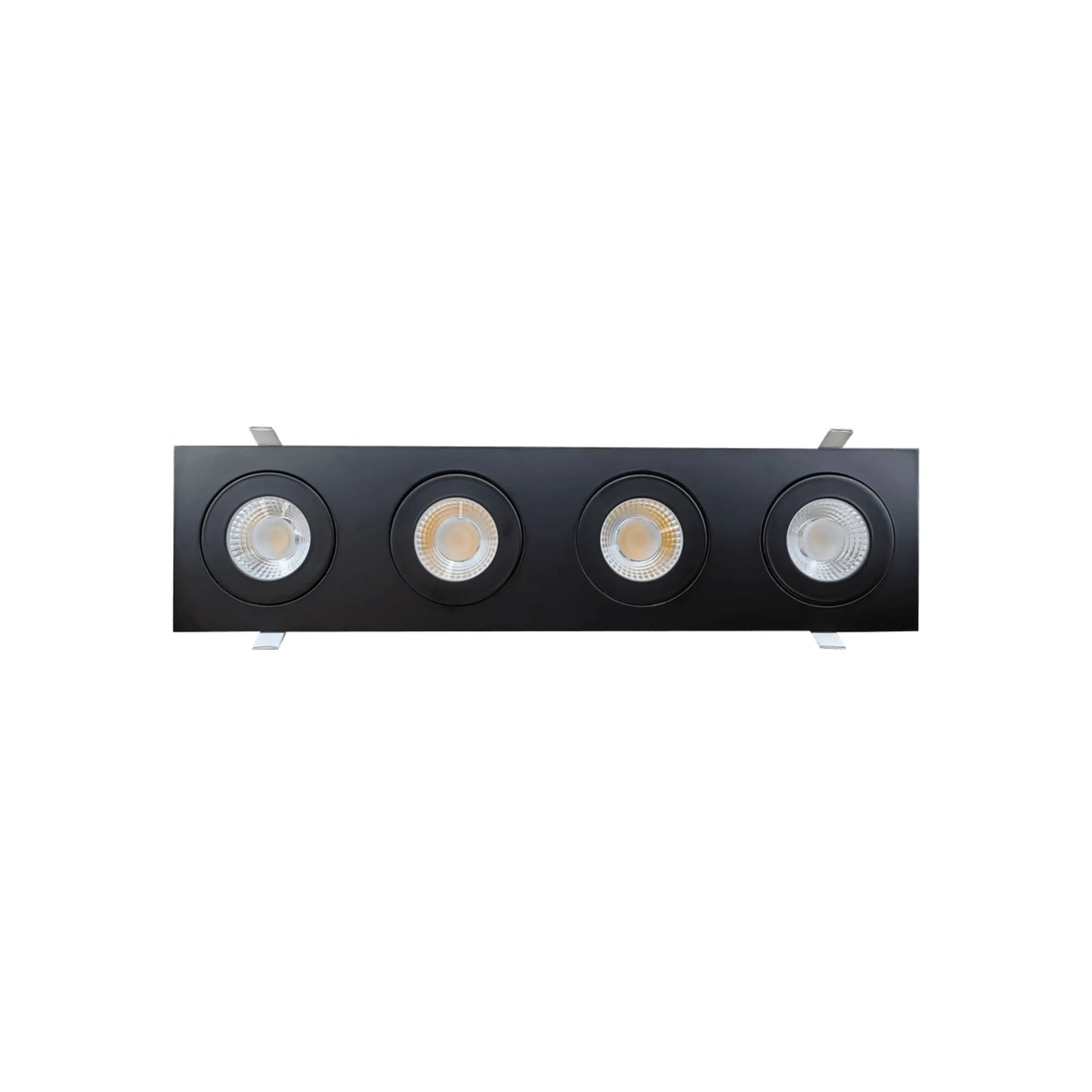 P-6536 4 Inch 4 Head Multiple Gimbal, Black Finish 48 Watts, 4600 Lumens 5CCT Recessed Light