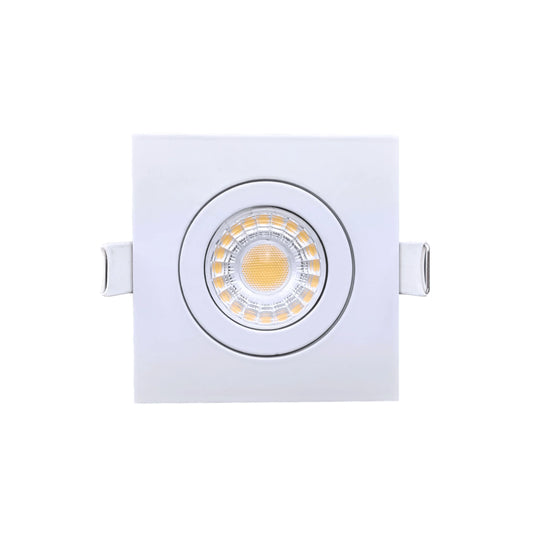 P-6541 3 Inch Gimbal Square, White Finish 8 Watts, 700 Lumens 5CCT Recessed Light