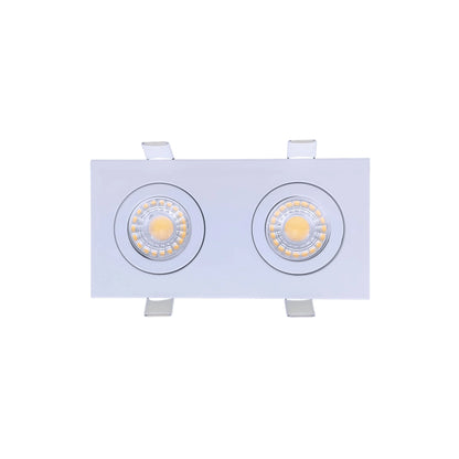 P-6542 3 Inch 2 Head Multiple Gimbal, White Finish 15 Watts, 1400 Lumens 5CCT Recessed Light