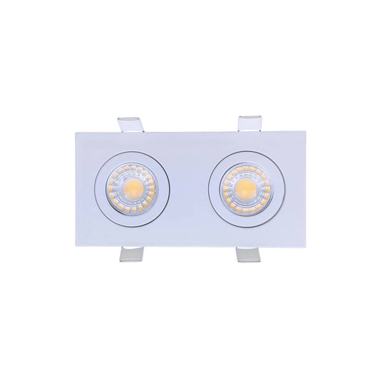 P-6542 3 Inch 2 Head Multiple Gimbal, White Finish 15 Watts, 1400 Lumens 5CCT Recessed Light