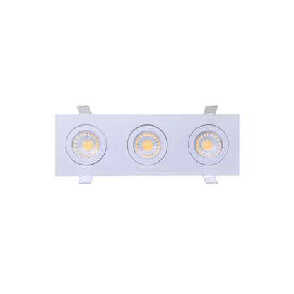 P-6543 3 Inch 3 Head Multiple Gimbal, White Finish 23 Watts, 2100 Lumens 5CCT Recessed Light