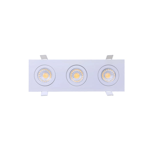 P-6543 3 Inch 3 Head Multiple Gimbal, White Finish 23 Watts, 2100 Lumens 5CCT Recessed Light