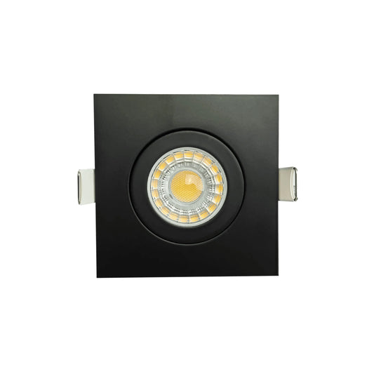 P-6545 3 Inch Gimbal Square, Black Finish 8 Watts, 700 Lumens 5CCT Recessed Light