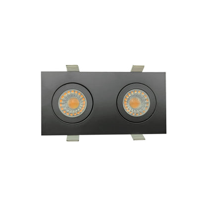 P-6546 3 Inch 2 Head Multiple Gimbal, Black Finish 15 Watts, 1400 Lumens 5CCT Recessed Light
