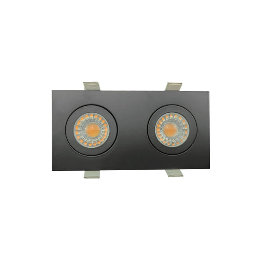 P-6546 3 Inch 2 Head Multiple Gimbal, Black Finish 15 Watts, 1400 Lumens 5CCT Recessed Light