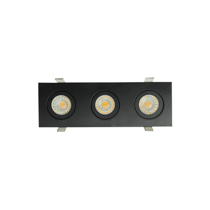 P-6547 3 Inch 3 Head Multiple Gimbal, Black Finish 23 Watts, 2100 Lumens 5CCT Recessed Light