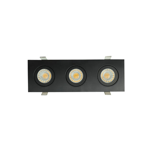 P-6547 3 Inch 3 Head Multiple Gimbal, Black Finish 23 Watts, 2100 Lumens 5CCT Recessed Light