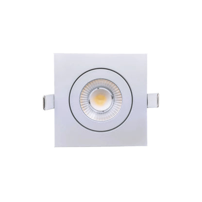 P-6551 3.5 Inch Gimbal Square, White Finish 10 Watts, 850 Lumens 5CCT Recessed Light