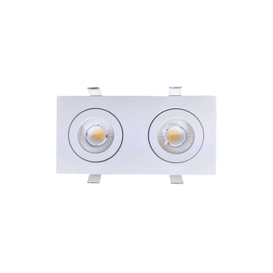 P-6552 3.5 Inch 2 Head Multiple Gimbal, White Finish 20 Watts, 1600 Lumens 5CCT Recessed Light