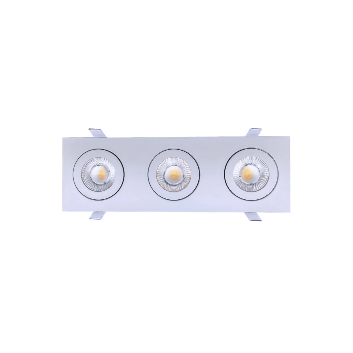 P-6553 3.5 Inch 3 Head Multiple Gimbal, White Finish 27 Watts, 2400 Lumens 5CCT Recessed Light