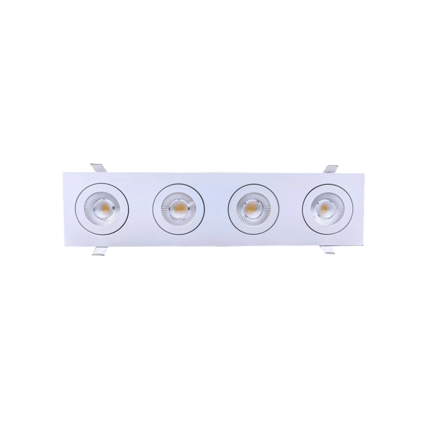P-6554 3.5 Inch 4 Head Multiple Gimbal, White Finish 36 Watts, 3200 Lumens 5CCT Recessed Light