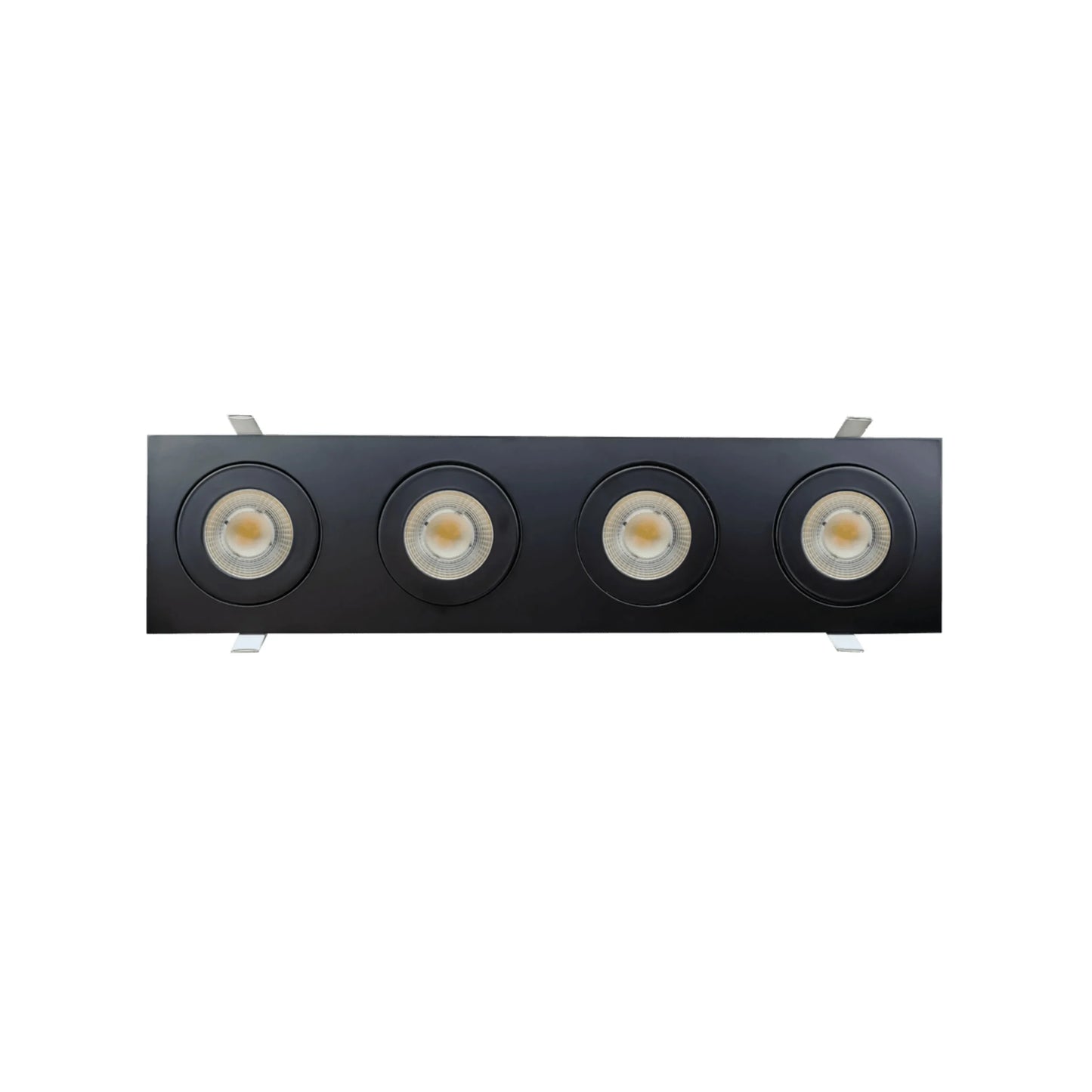 P-6558 3.5 Inch 4 Head Multiple Gimbal, Black Finish 36 Watts, 3200 Lumens 5CCT Recessed Light