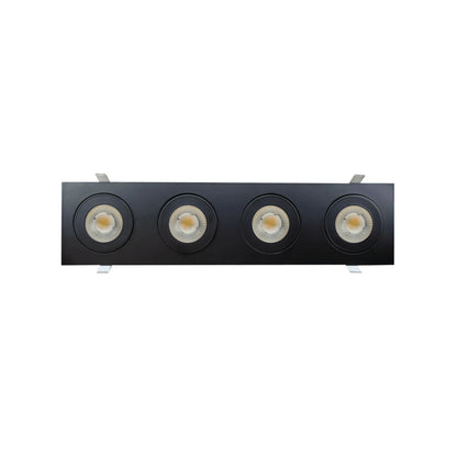 P-6558 3.5 Inch 4 Head Multiple Gimbal, Black Finish 36 Watts, 3200 Lumens 5CCT Recessed Light
