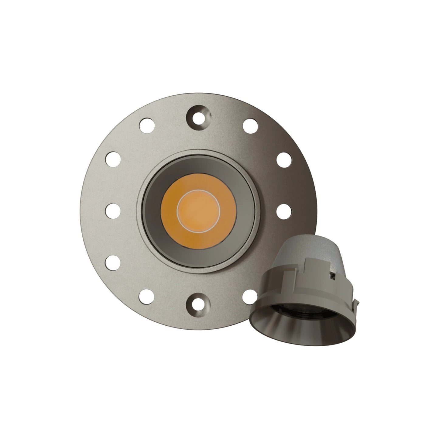 P-6563 1 Inch Trimless Round, Nickel Finish 15 Watts, 1200 Lumens 5CCT Recessed Light