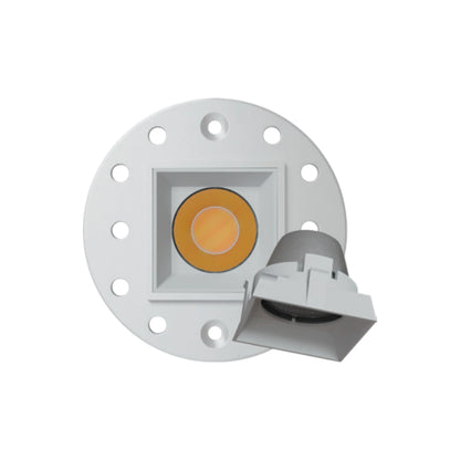 P-6565 1 Inch Trimless Square, White Finish 15 Watts, 1200 Lumens 5CCT Recessed Light