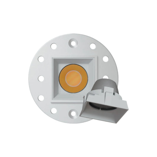 P-6565 1 Inch Trimless Square, White Finish 15 Watts, 1200 Lumens 5CCT Recessed Light