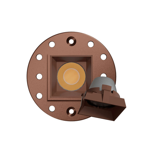 P-6567 1 Inch Trimless Square, Bronze Finish 15 Watts, 1200 Lumens 5CCT Recessed Light