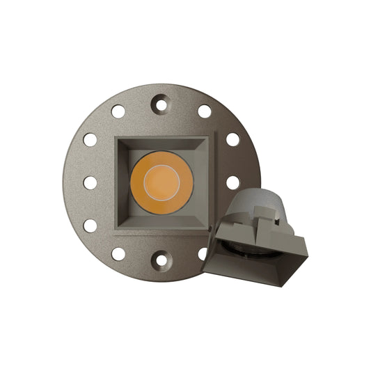 P-6568 1 Inch Trimless Square, Nickel Finish 15 Watts, 1200 Lumens 5CCT Recessed Light