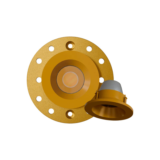 P-6574 1 Inch Round, Brass Finish 15 Watts, 1200 Lumens 5CCT Recessed Light