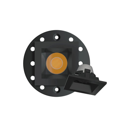 P-6576 1 Inch Square, Black Finish 15 Watts, 1200 Lumens 5CCT Recessed Light
