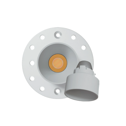 P-6580 1 Inch Round Drop, White Finish 15 Watts, 1200 Lumens 5CCT Recessed Light