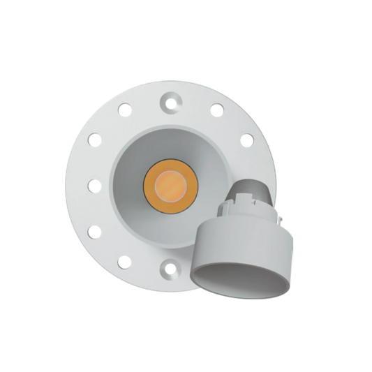 P-6580 1 Inch Round Drop, White Finish 15 Watts, 1200 Lumens 5CCT Recessed Light