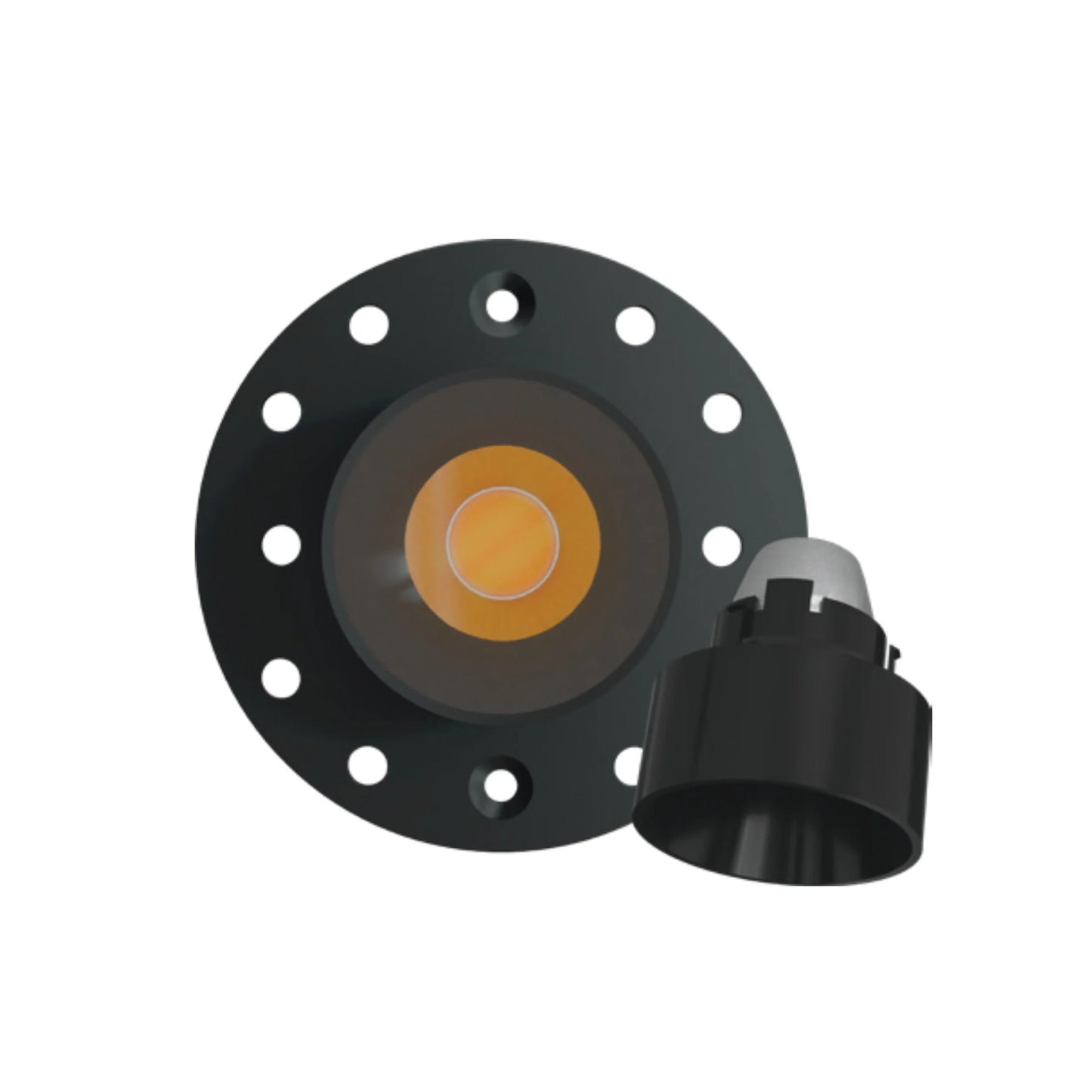 P-6581 1 Inch Round Drop, Black Finish 15 Watts, 1200 Lumens 5CCT Recessed Light
