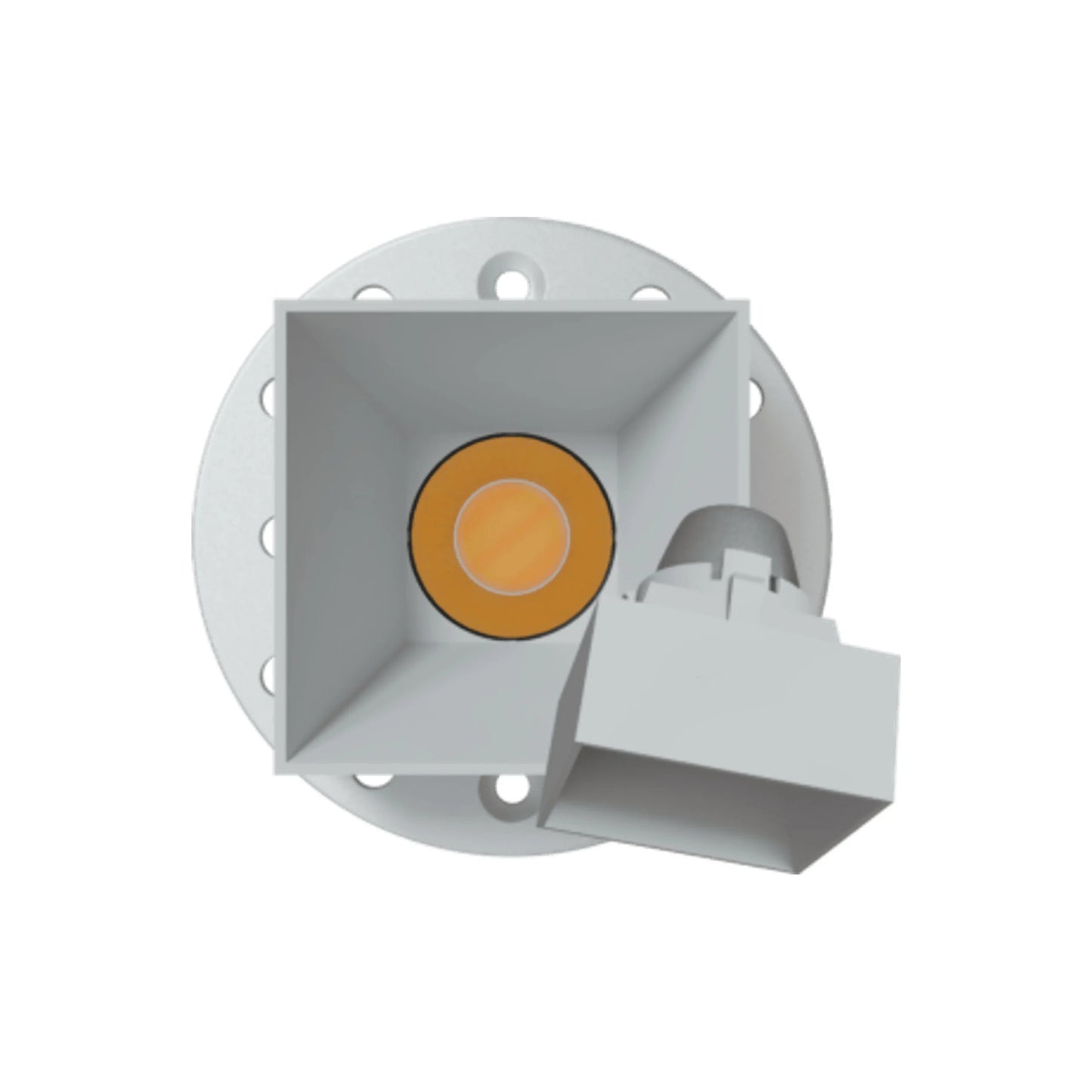 P-6585 1 Inch Square Drop, White Finish 15 Watts, 1200 Lumens 5CCT Recessed Light