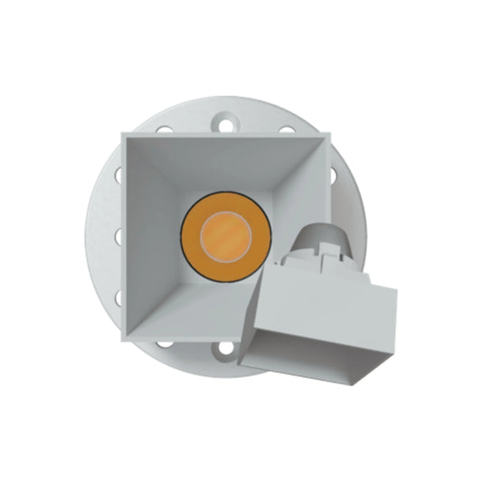 P-6585 1 Inch Square Drop, White Finish 15 Watts, 1200 Lumens 5CCT Recessed Light