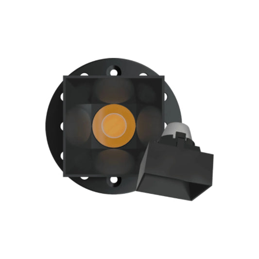 P-6586 1 Inch Square Drop, Black Finish 15 Watts, 1200 Lumens 5CCT Recessed Light