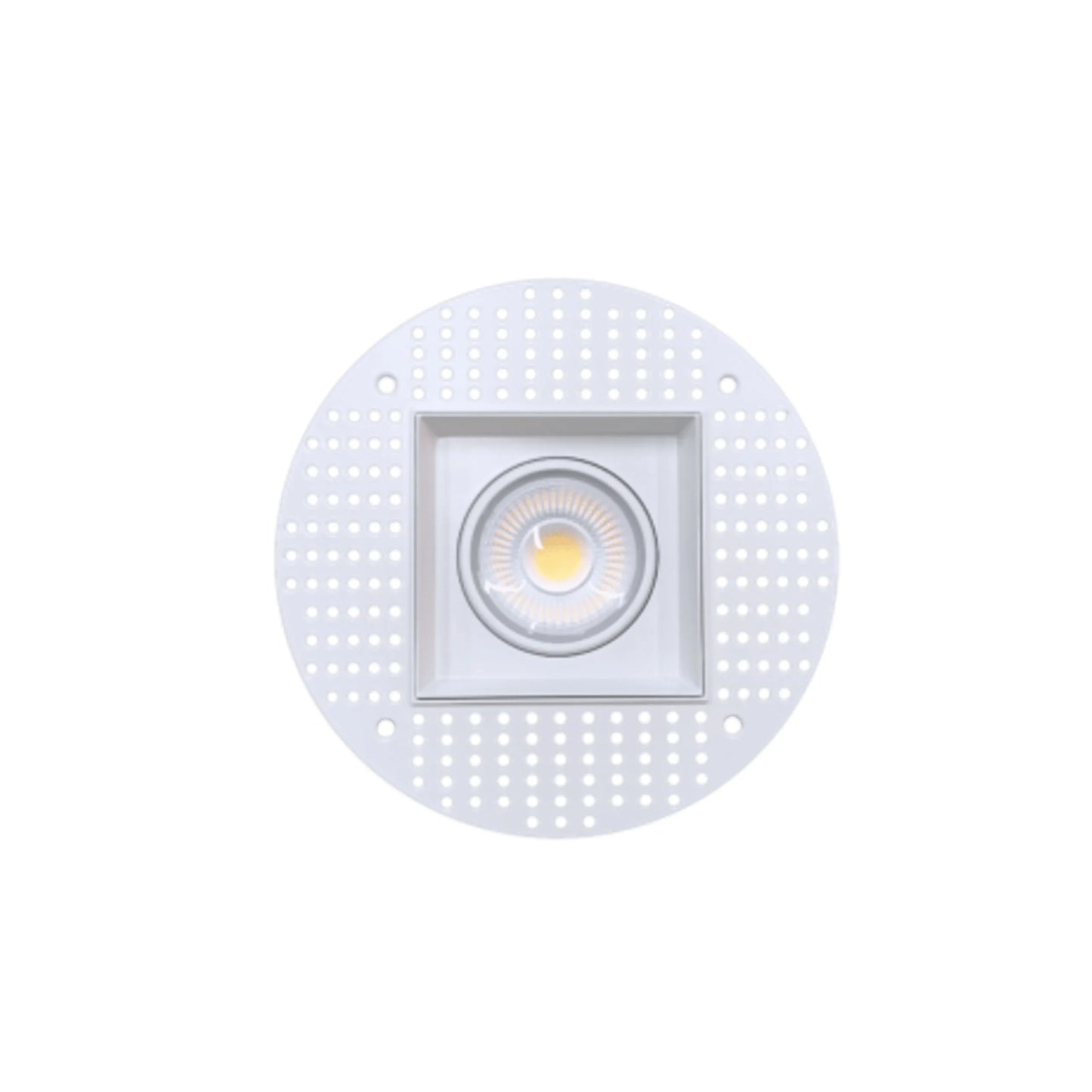 P-6594 4 Inch Trimless Gimbal Square, White Finish 20 Watts, 1800 Lumens 5CCT Recessed Light