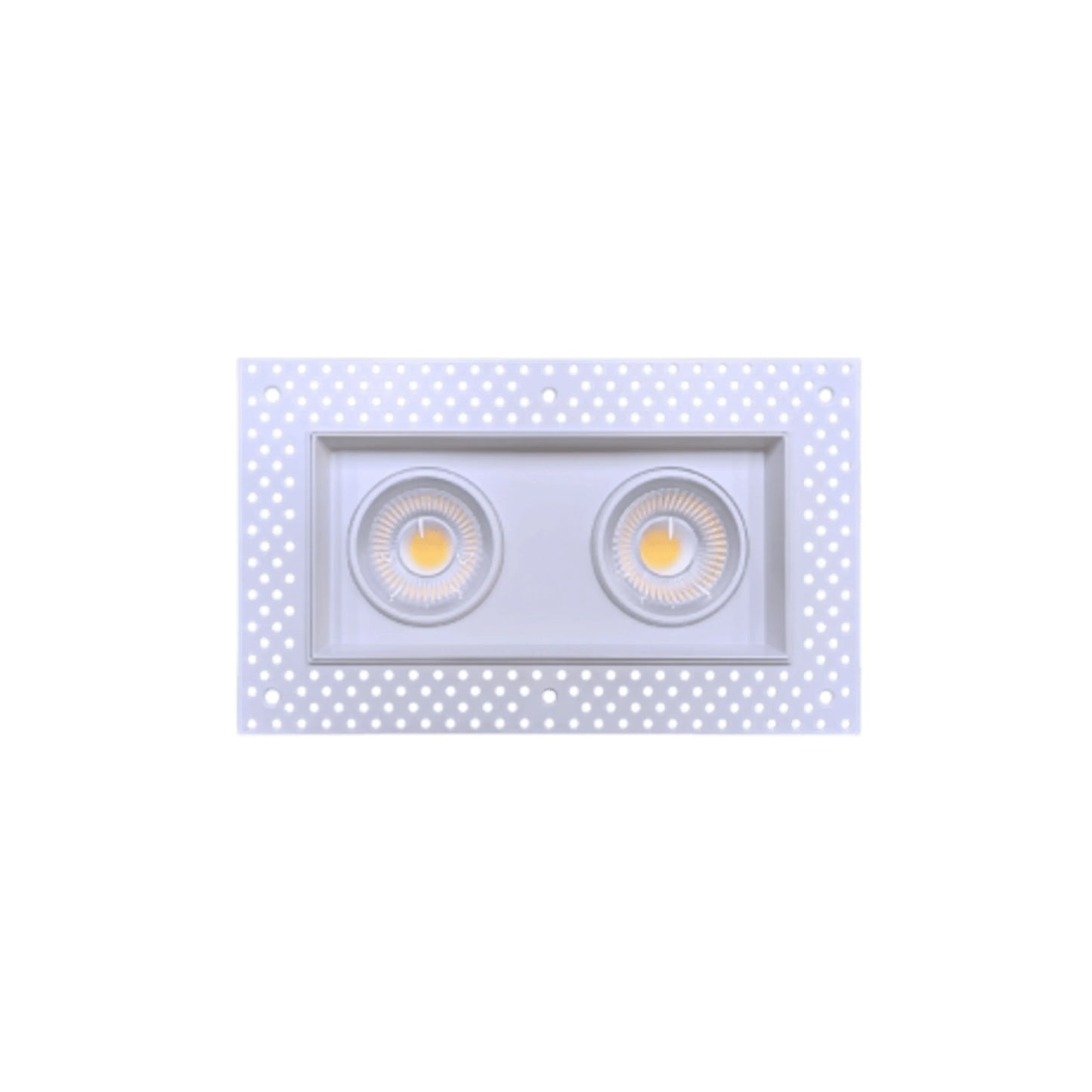P-6595 4 Inch Trimless 2 Head Multiple Gimbal, White Finish 36 Watts, 3200 Lumens 5CCT Recessed Light