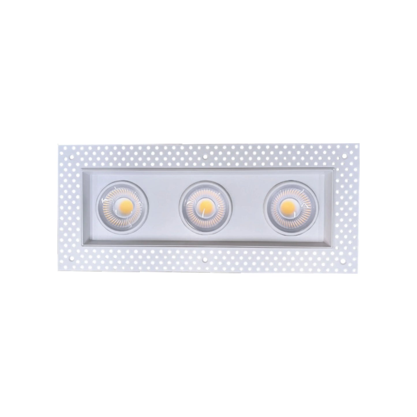 P-6606 4 Inch Trimless 3 Head Multiple Gimbal, White Finish 54 Watts, 4800 Lumens 5CCT Recessed Light