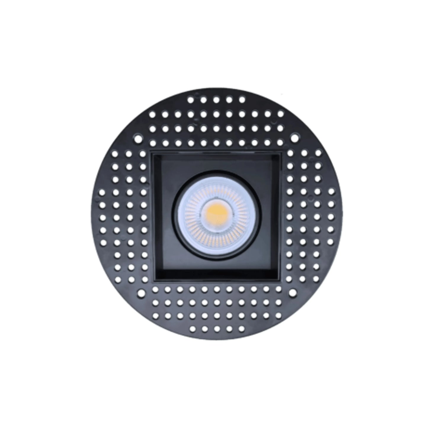P-6608 4 Inch Trimless Gimbal Square, Black Finish 20 Watts, 1800 Lumens 5CCT Recessed Light