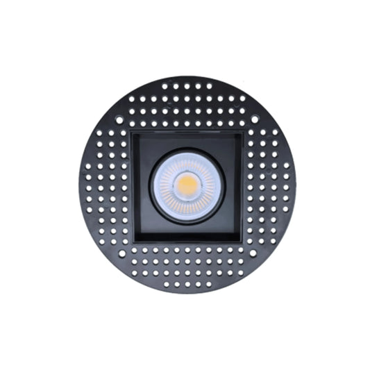 P-6608 4 Inch Trimless Gimbal Square, Black Finish 20 Watts, 1800 Lumens 5CCT Recessed Light