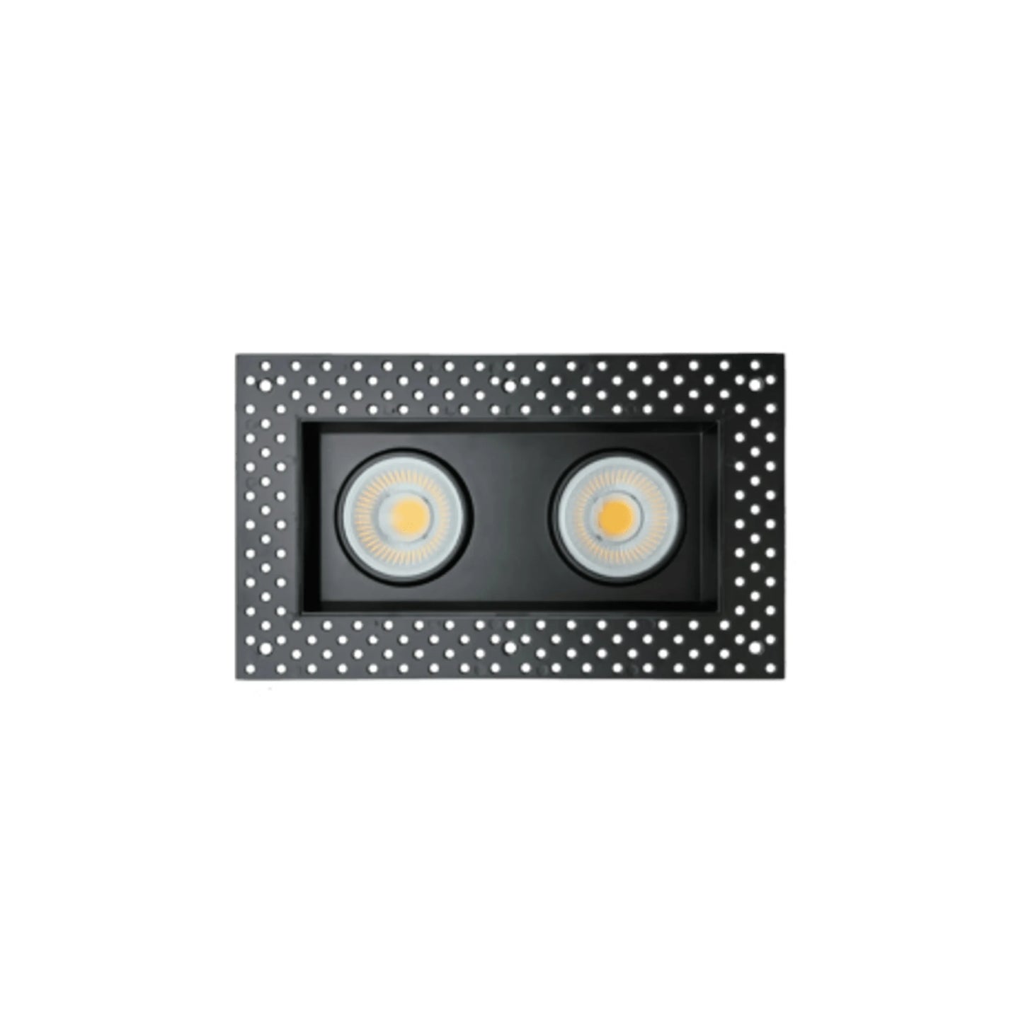 P-6609 4 Inch Trimless 2 Head Multiple Gimbal, Black Finish 36 Watts, 3200 Lumens 5CCT Recessed Light
