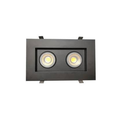 P-6615 4 Inch 2 Head Multiple Gimbal, Black Finish 36 Watts, 3200 Lumens 5CCT Recessed Light