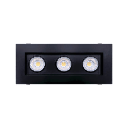 P-6616 4 Inch 3 Head Multiple Gimbal, Black Finish 54 Watts, 4800 Lumens 5CCT Recessed Light