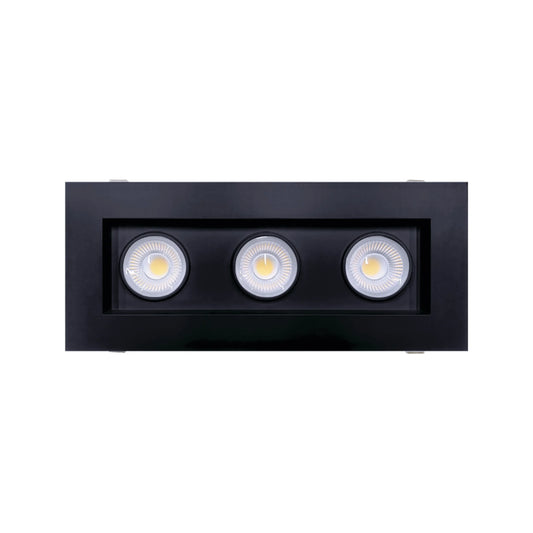 P-6616 4 Inch 3 Head Multiple Gimbal, Black Finish 54 Watts, 4800 Lumens 5CCT Recessed Light