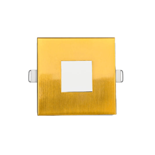 P-6625 2 Inch Slim Ultra-Thin Square, Brushed Brass 5 Watts, 300 Lumens 5CCT Recessed Light