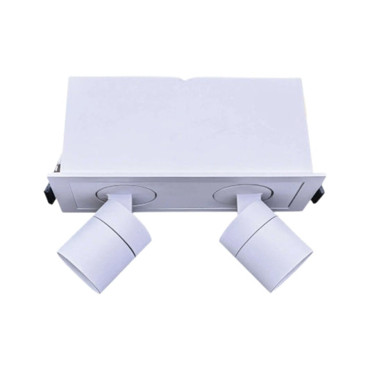 P-6633 2 Inch 2 Head Retractable, White Finish 6 Watts, 400 Lumens 5CCT Recessed Light