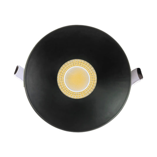 P-6935 3 inch Drop Trim Round Black Downlight Luminaire 9W=75W, 850 Lumens, 5CCT